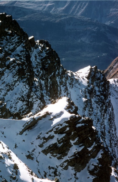(haut de l'arte du Tromas) Face Sud de l'antcime 2927 m