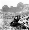 Lac d'Allos, 1932: Paule, Pierre, Henri