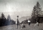 aot 1929 - Col de Vazons: Henri, Toinon, Michel, Genevive