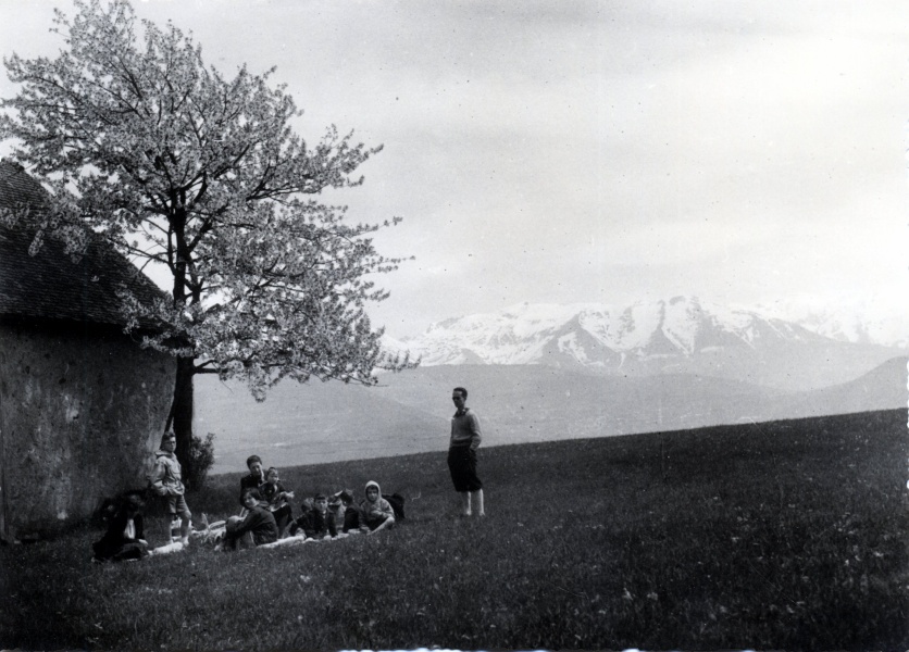 1er mai 1951, Sinard : Irne, Jacqueline, Nicolas, Dominique, Olivier ; Philippe, Genevive, Agns, Pierre