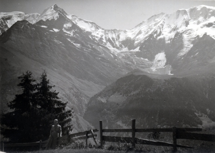 Glacier de Bionnassay, dmes de Miage, 1951 : Genevive