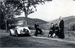 1938 - Yzeron: Michel, Mme Oury, Simone, M. Oury