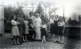 1938 - Sassenage: X, Genevive, Genevive Jr, Ccile, Germaine, Marie-Thrse Jr, X; Jean, Irne, Joseph Jr, Jacqueline