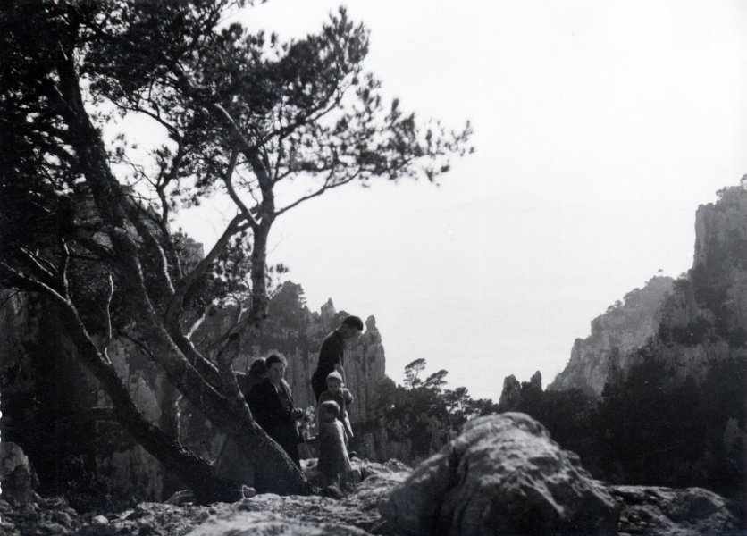 Calanques : Genevive, Jacques, Christophe, Sylvie