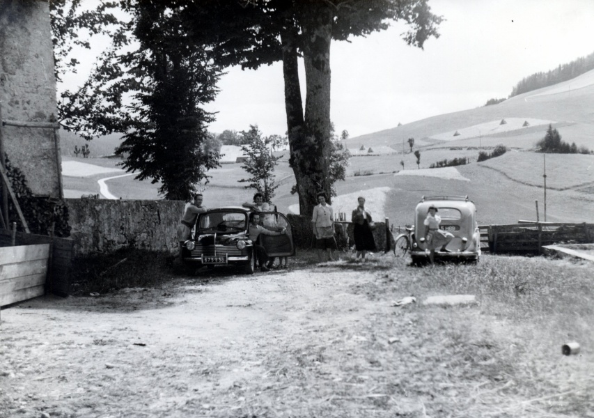 Maudre, les Arnauds : Pierre, Maurice Cordier, Irne, Anne-Marie Cordier, Genevive, Bernadette Cordier