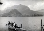 Lac d'Annecy, septembre 1950 : X, Genevive, X