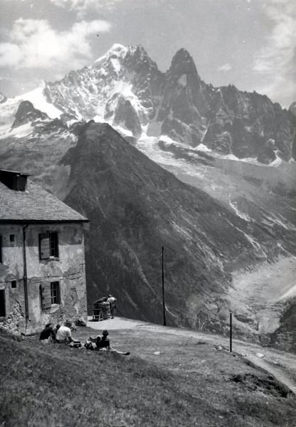 L'Aiguille verte et les Drus vus de la Flgre