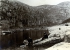 Gorges de l'Ardche, 1908: Genevive, Louis et autre (Bchevet)