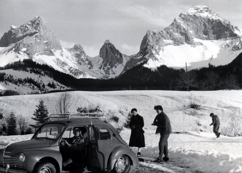 Lus la Croix-Haute, dcembre 1952 : Michel, Genevive,