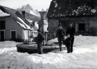 Lus la Croix-Haute, dcembre 1952 : tienne, Jacqueline, Florence, Franoise
