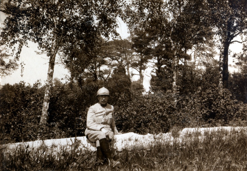 Romont, 1916: parc du chteau (Louis)