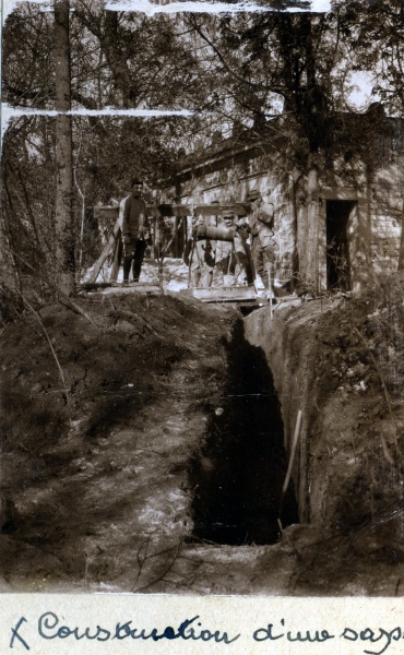 Sillery, mai 1916: construction d'une sape