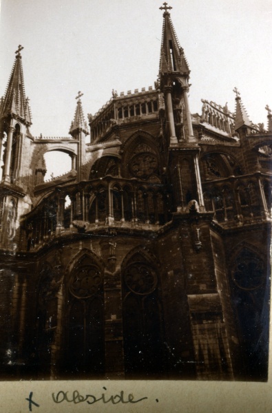 Reims, mai 1916: abside de la cathdrale