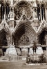 Reims, mai 1916: portail occidental de la cathdrale