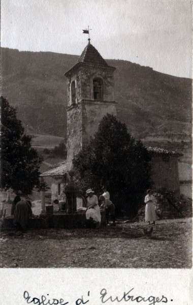 Entrages, l'glise, septembre 1917