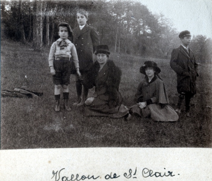 Vallon de St Clair, 1919: Pierre, Henri, Genevive, Yvonne, Jacques
