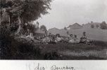 Les Dourbes, 25 juillet 1918: Louis, Jules, Sybille et Charles du Chaffaut, X, Toinon, Mme du Chaffaut, Paule, Genevive, Henri, Jeanne