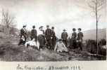 La Tronche, 23 mars 1919: Genevive, Jeanne, X; Y, lisabeth, Germaine, Toinon, Andr, Joseph, M et Mme Ragis, Z