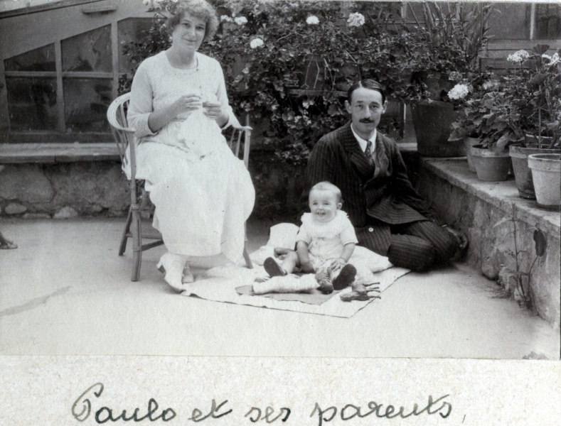 Digne, aot 1921: Toinon, Paul et Robert Mugel