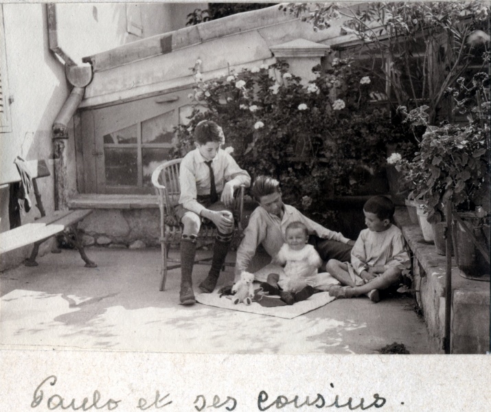 Digne, aot 1921: Henri, Jacques, Paul Mugel, Pierre