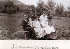 La Tronche, 29 aot 1921: Robert et Paul Mugel, Toinon, Joseph Jr, Mme Ragis; M. Ragis, Germaine