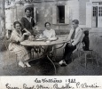 Les Vallires, 1922: Toinon, Genevive, Michel (cach par la table), Paule, P. Souli