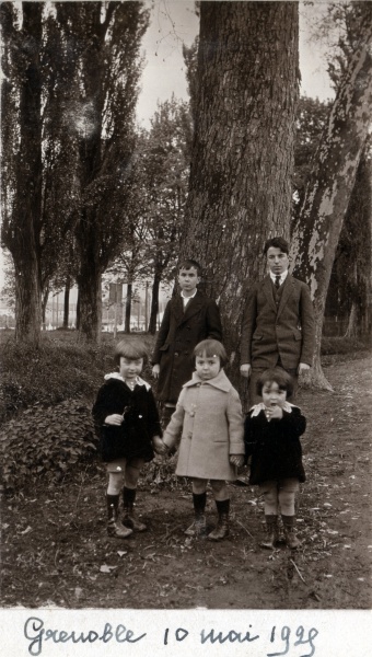Grenoble, 10 mai 1925: Joseph Jr, Michel, Jean Colomb; Pierre, Henri