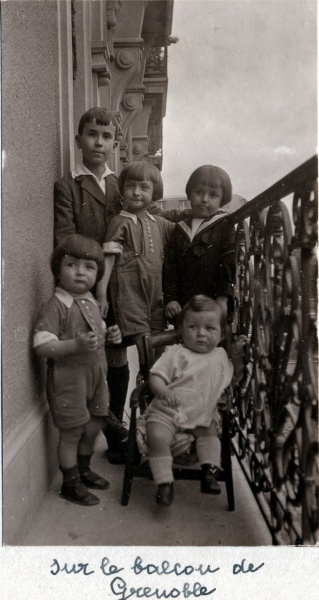 Grenoble, 1925: Jean et Henri Jr Colomb; Pierre, Joseph Jr, Michel