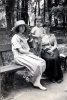 Lyon, parc de la Tte d'or, 15 juillet 1923: Yvonne, Michel, Genevive