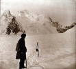 Massif du Pelvoux, aot 1923: Glacier blanc et Barre des crins; Paule