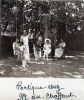 Chez les du Chaffaut, aot 1923: Yvonne, Michel, Sybille, Pierre, Paul Mugel, Paule, X, Mme du Chaffaut, Genevive