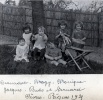 Svres, Pques 1925: Bernadette et Marguerite Prouvost, Monique Mugel, Jacques Prouvost, Paul et Bernard Mugel