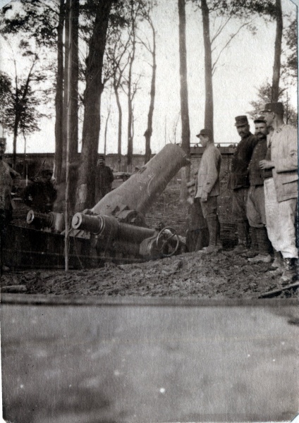 Anzin, octobre 1915: mortier de 370