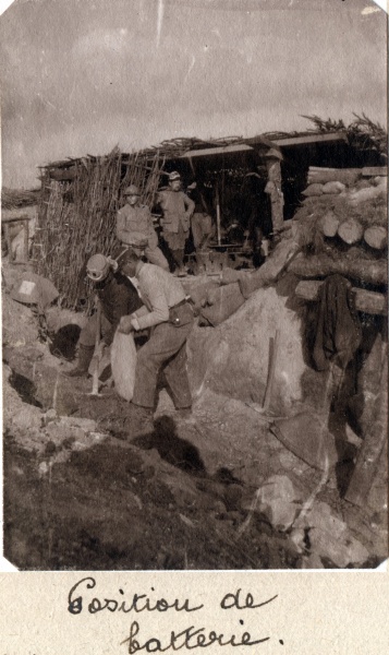 La Targette, octobre 1915: position de batterie