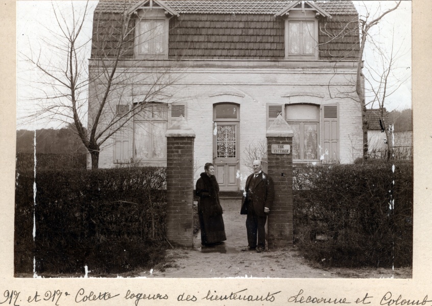 Paris-plage, fvrier 1916: M. et Mme Colette, logeurs des lieutenants Lecarme et Colomb