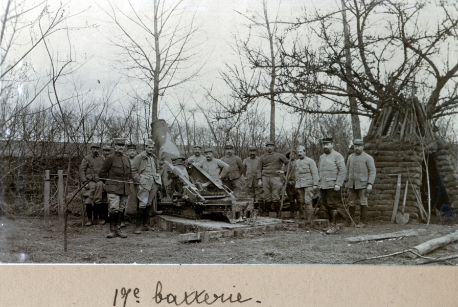 Pontarcher, 1916: 17e batterie (Louis, 3e  droite)