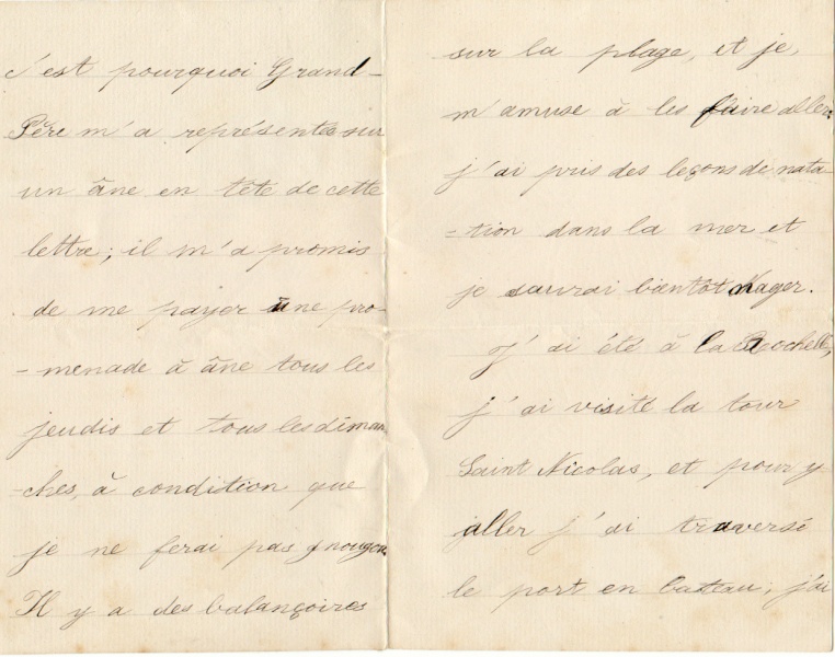 Lettre de Louis LECARME, avec dessin de Joseph Uchard en en-tte, 1890 (2)